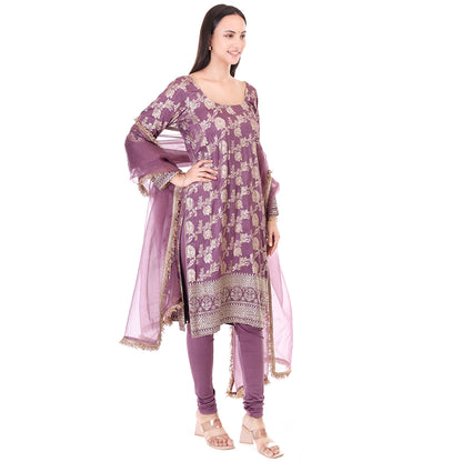 Gulnaaz Suit Set - Dark Mauve