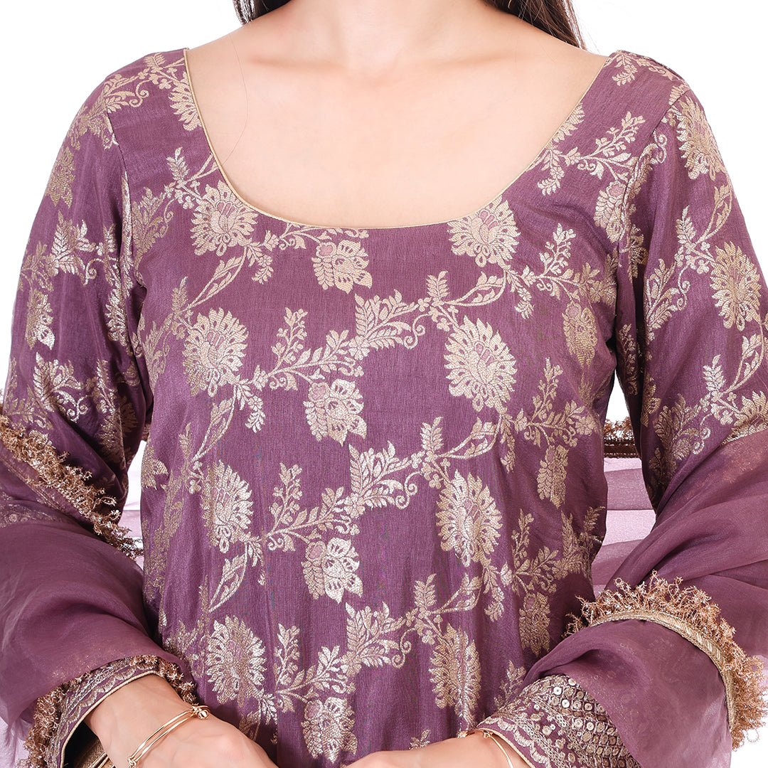 Gulnaaz Suit Set - Dark Mauve