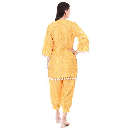 Boho Bandhni Set - Yellow